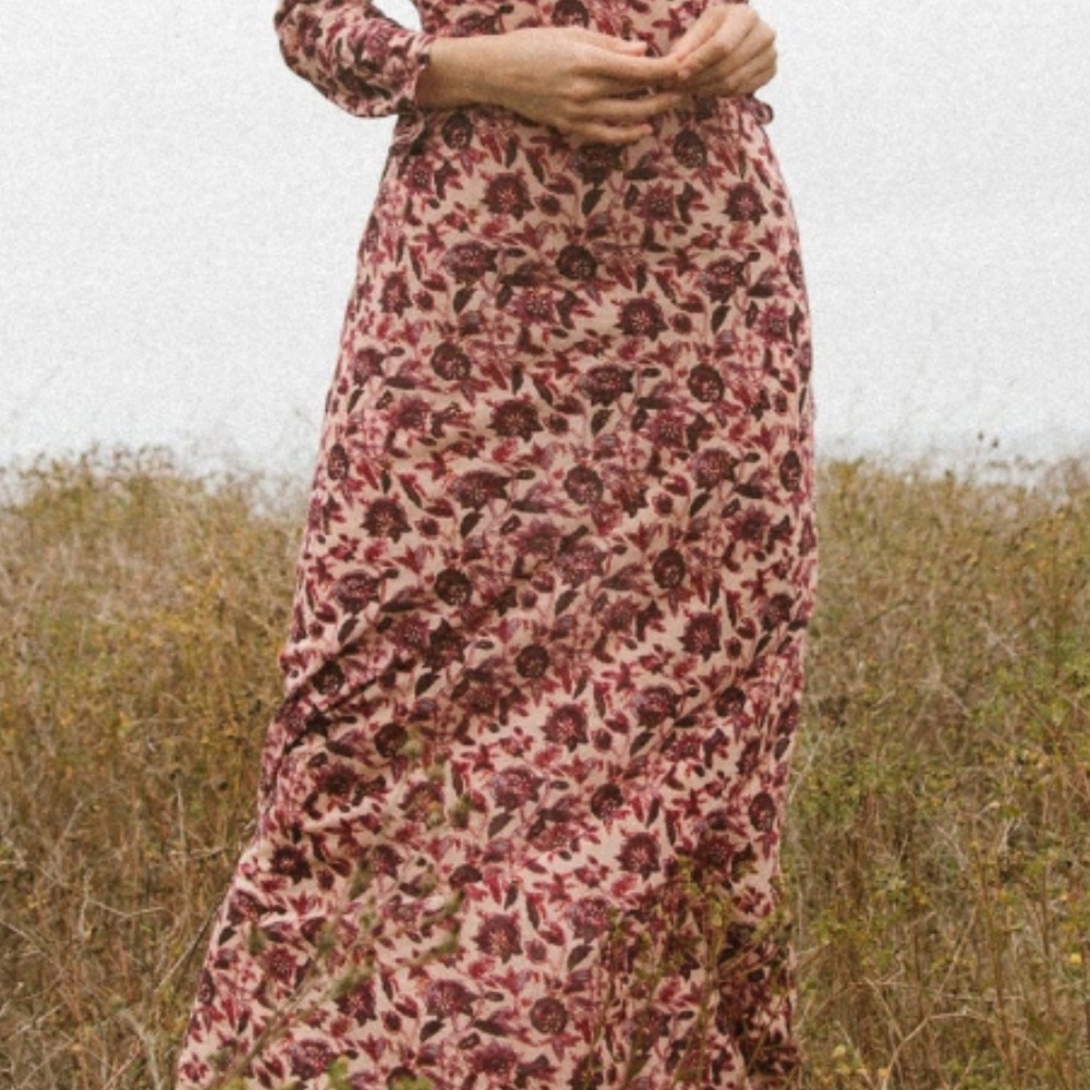 DOEN Ames Dress Plum Multi SZ M